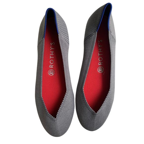 NEW Perfect Rothy\'s The Flat Gray Knit Comfort Ballet Style Size 9.5